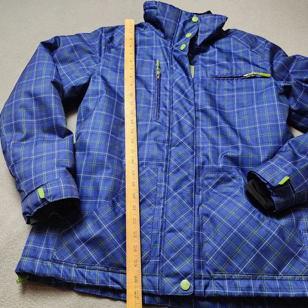 XNTRIK Fleece Lined Jacket Blue Plaid Sz Large - Picture 8 of 9